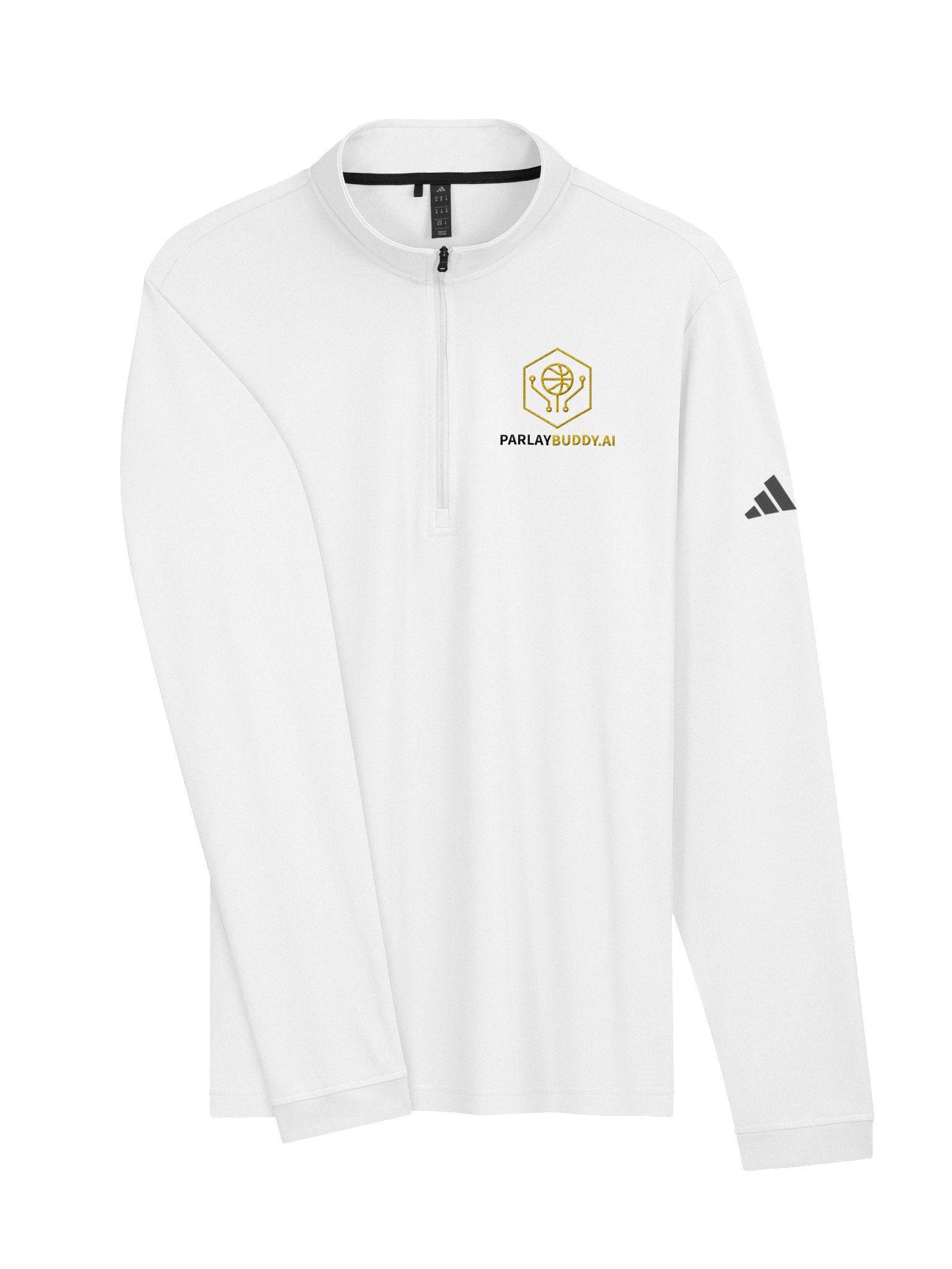 Addidas ParlayBuddy.ai Quarter-Zip White product image (3)
