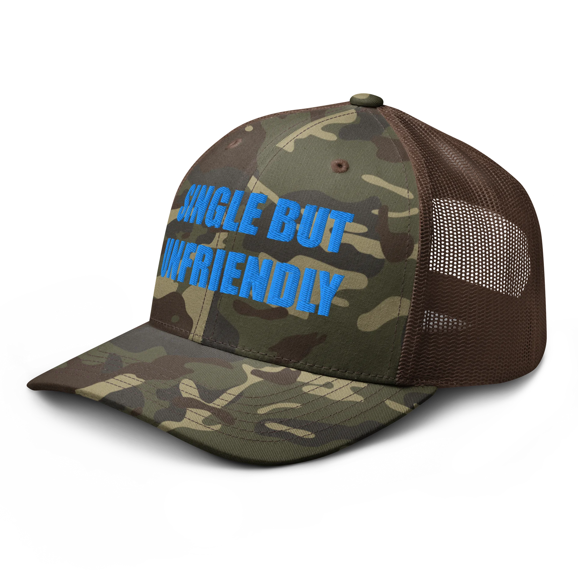 SINGLE BUT UNFRIENDLY BLUE CAMO HAT product image (4)