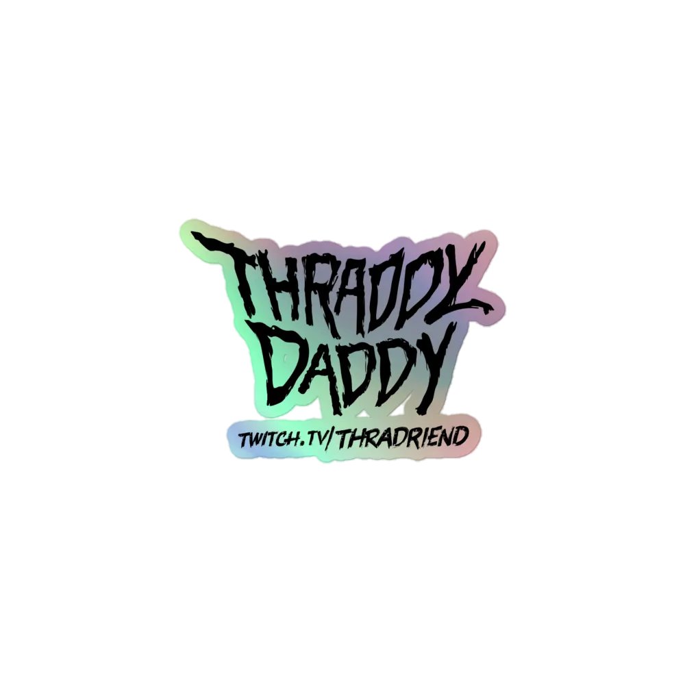 Thraddy Daddy Grunge Holographic sticker product image (1)