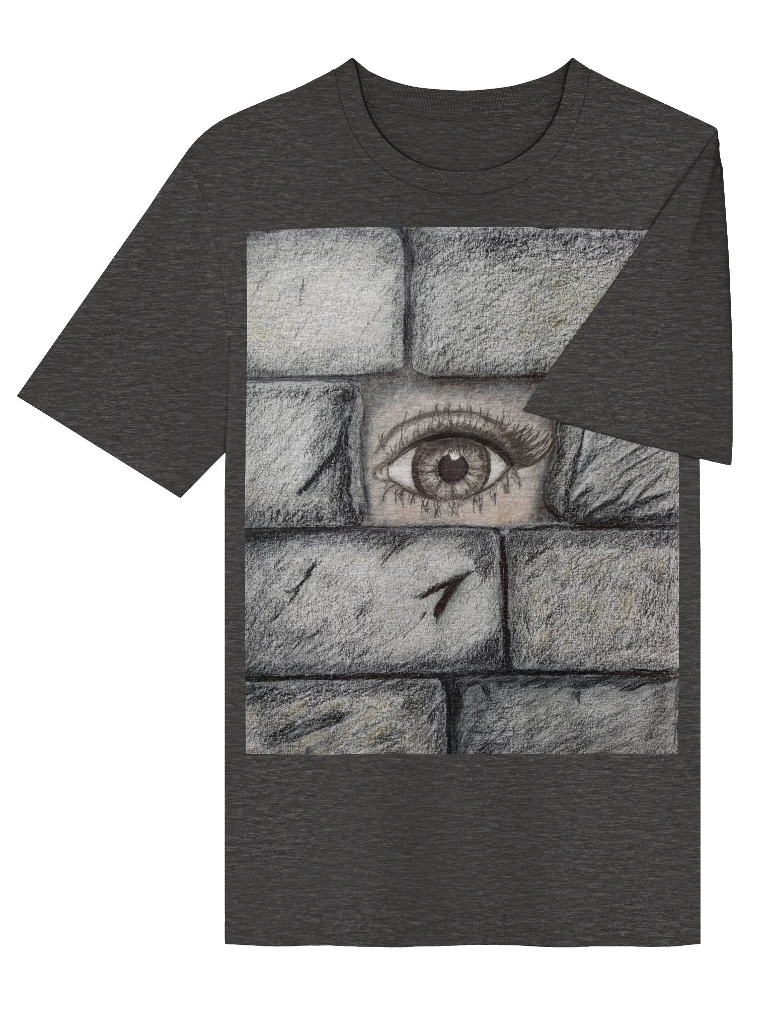 "Eye behind wall" T-Shirt. Unisex Stanley/Stella Organic Ribbed Neck T-Shirt product image (3)