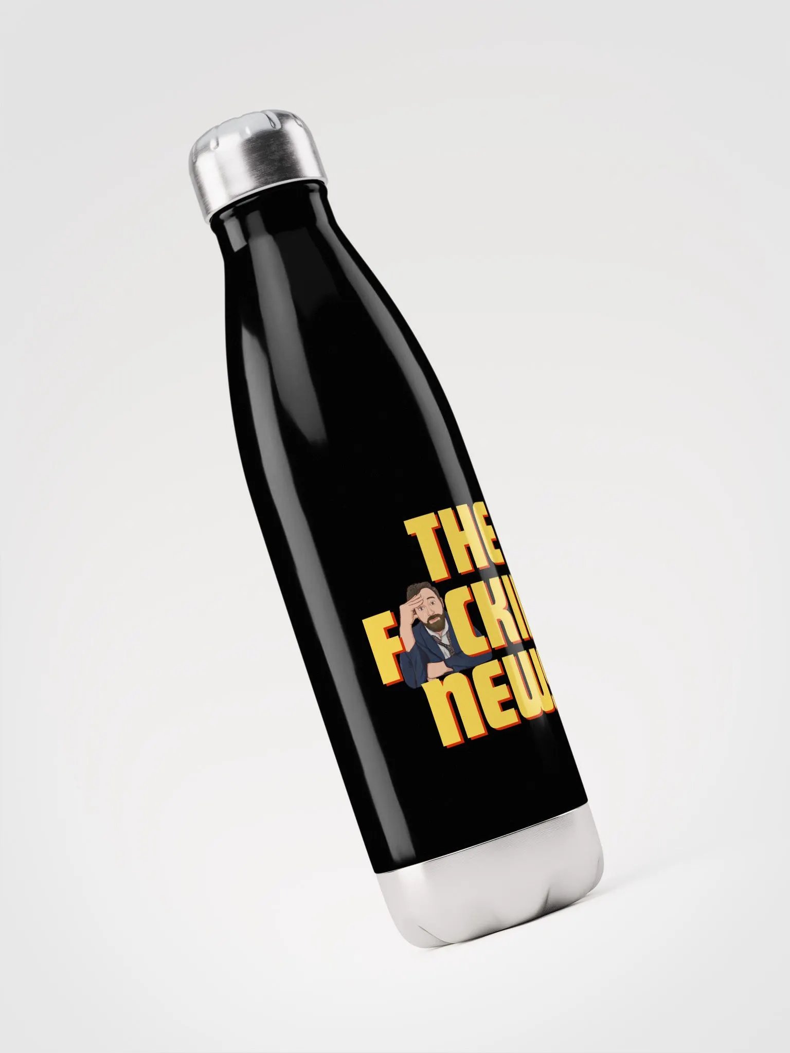 The F*ckin' News Stainless Steel Water Bottle product image (3)