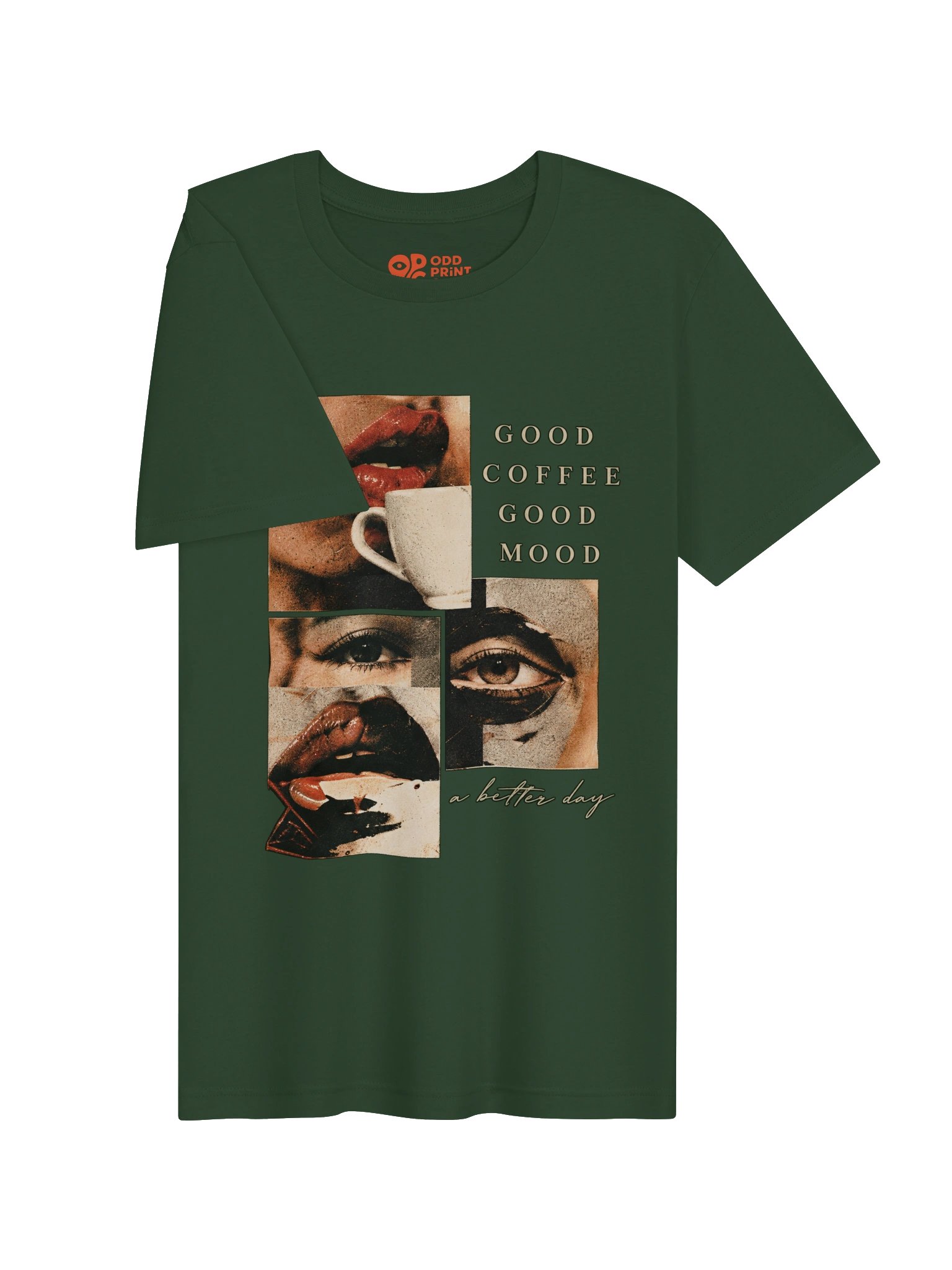 GOOD COFFEE, GOOD MOOD - Vintage Coffee Collage Art T-Shirt product image (5)