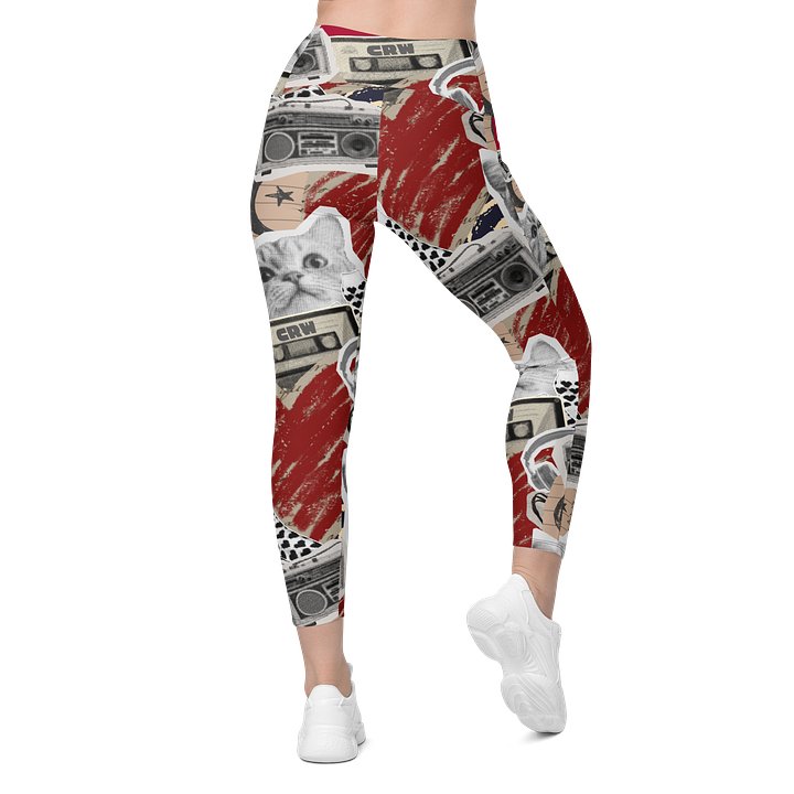 Favorite Things Nostalgic Collage Yoga Pants with Cat product image (2)