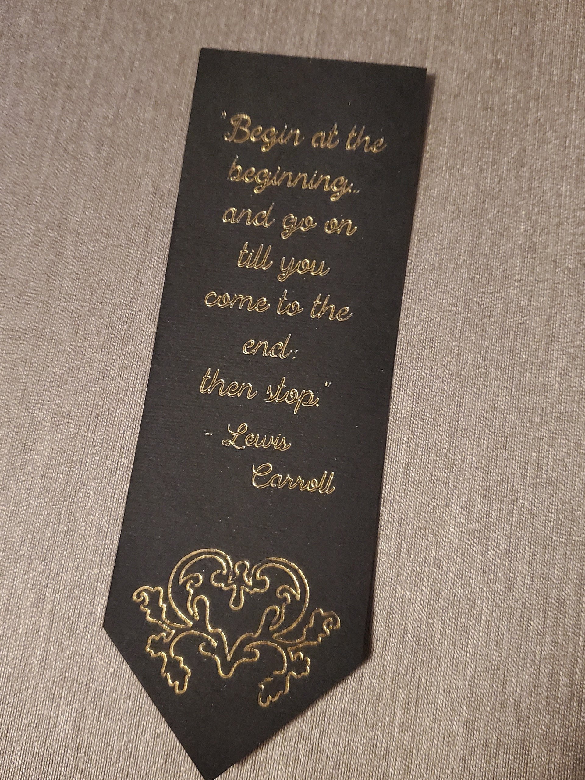 "Begin at the beginning..." Bookmark product image (2)