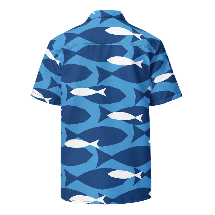 Blue Fish Wave Hawaiian Shirt product image (2)