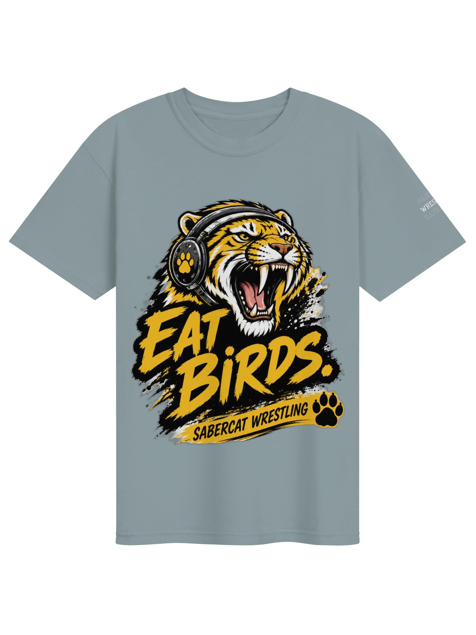 Eat Birds Sabercat Wrestling Tiger Head Tee product image (5)