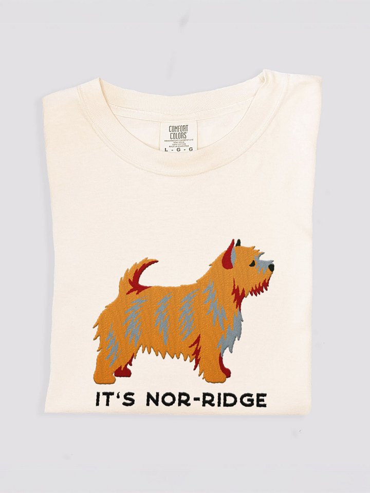 It's Nor-Ridge T-Shirt(Embroidered) of a Norwich Terrier(Tan) product image (1)