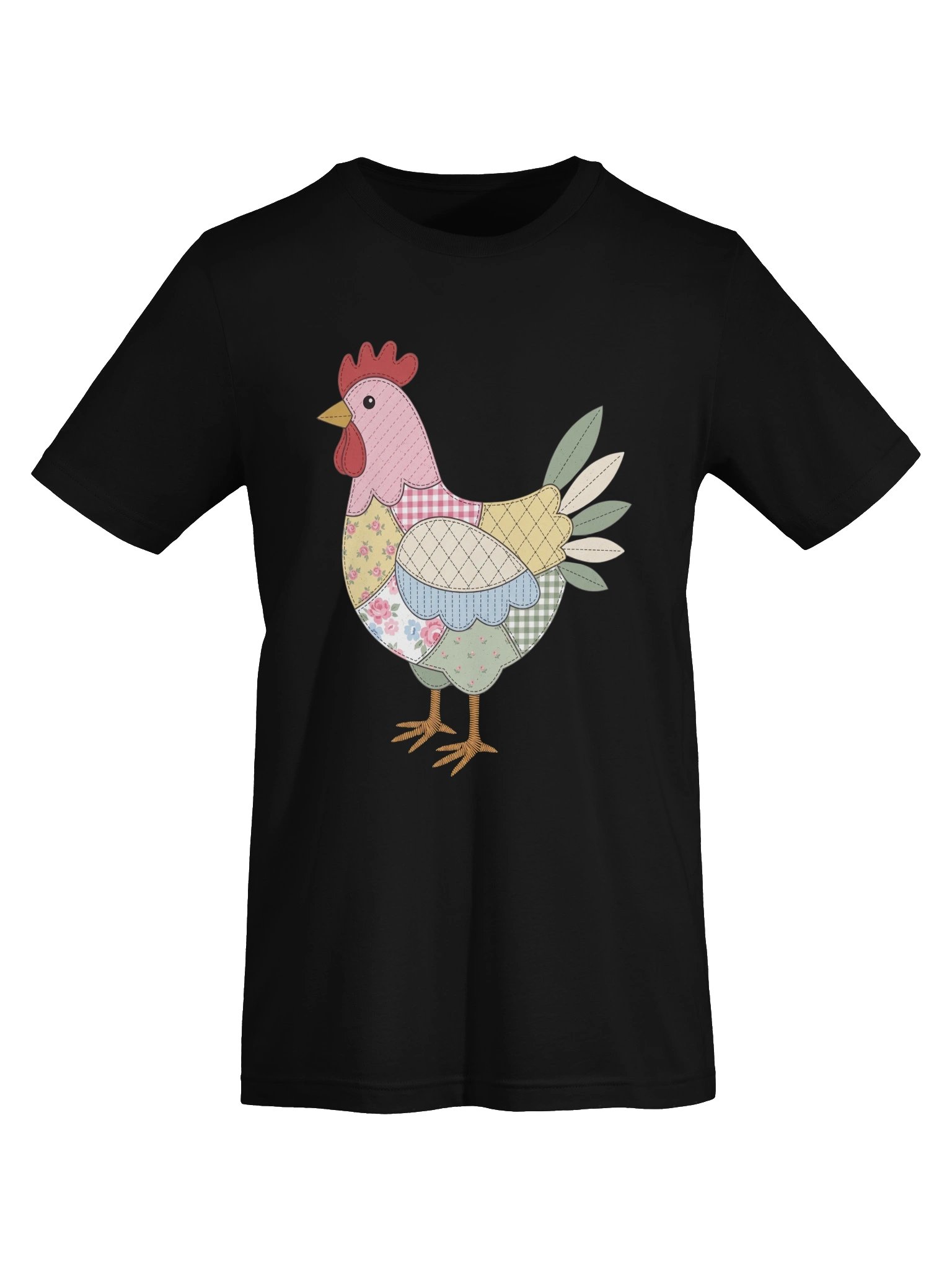 Country Patchwork Chicken tshirt product image (5)