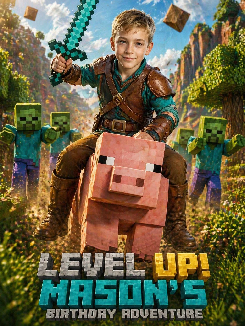 Custom Minecraft Birthday Poster product image (1)