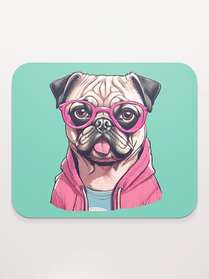 Geeky Pug Mouse Pad product image (1)