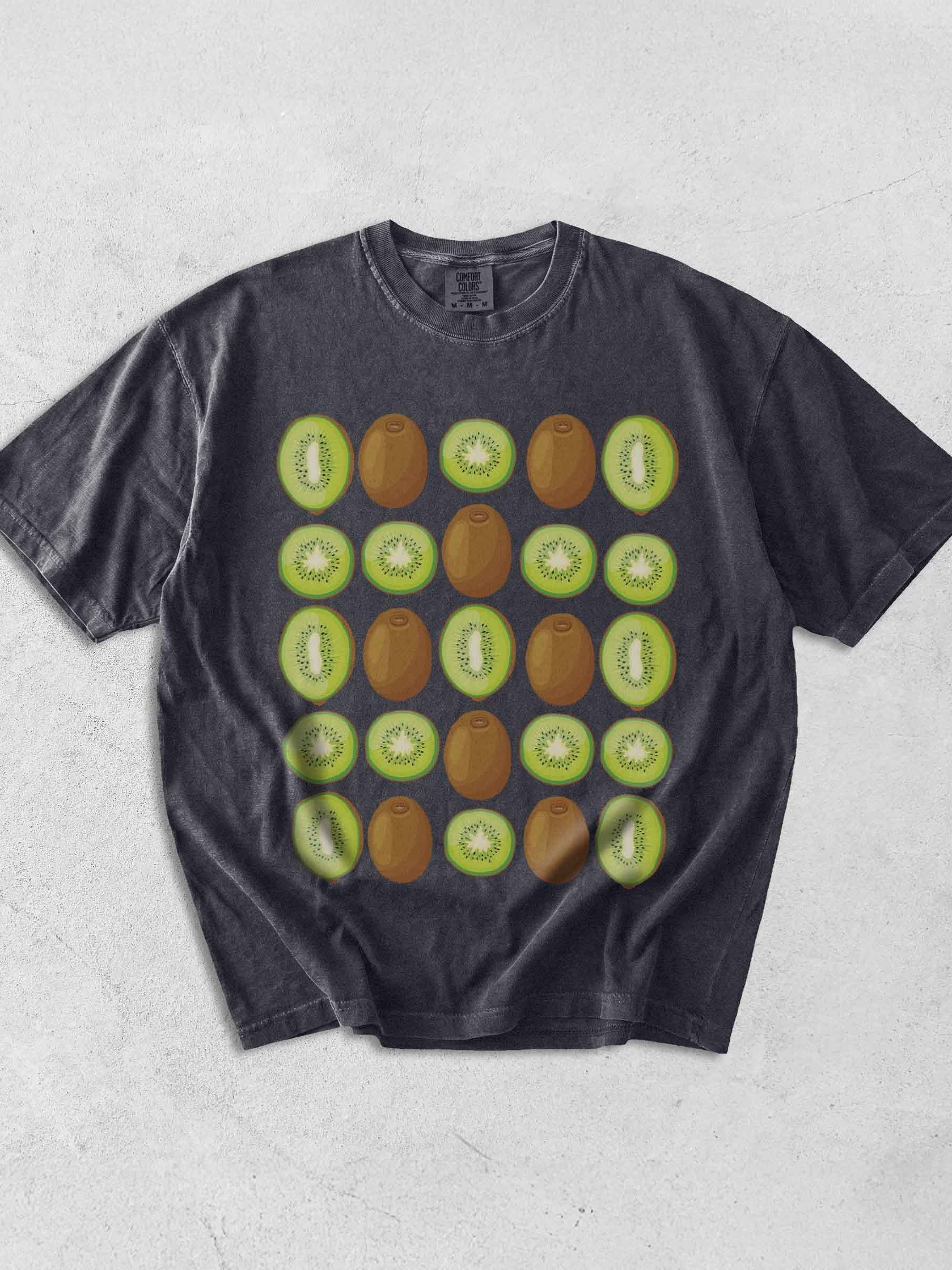Kiwi Fruit Pattern Shirt – Cute Green Aesthetic Summer Graphic Tee product image (1)