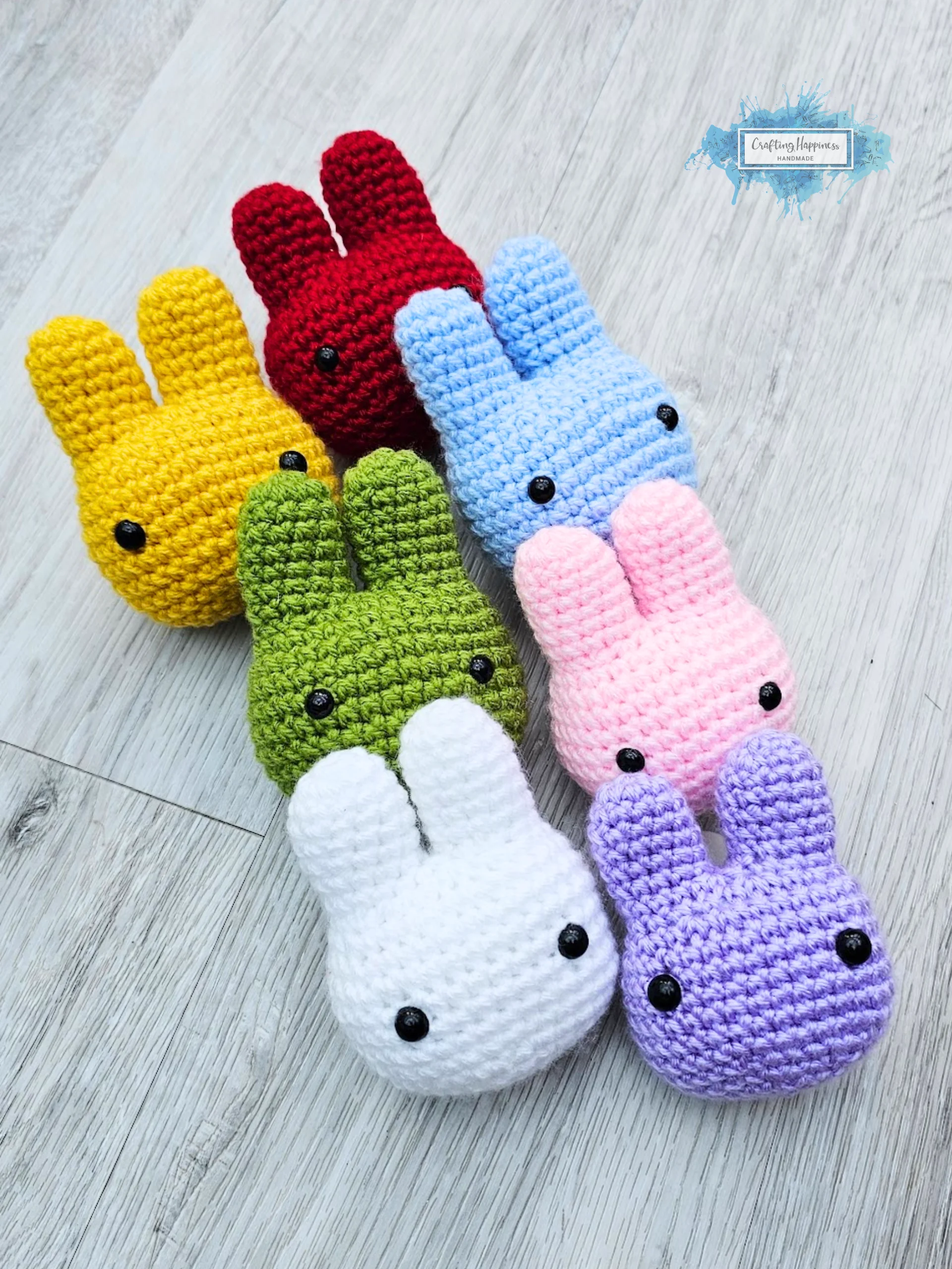Bunny Head Crochet Pattern | Amigurumi Toy, Kawaii Keychain, Desk Pal (PDF Pattern) product image (3)