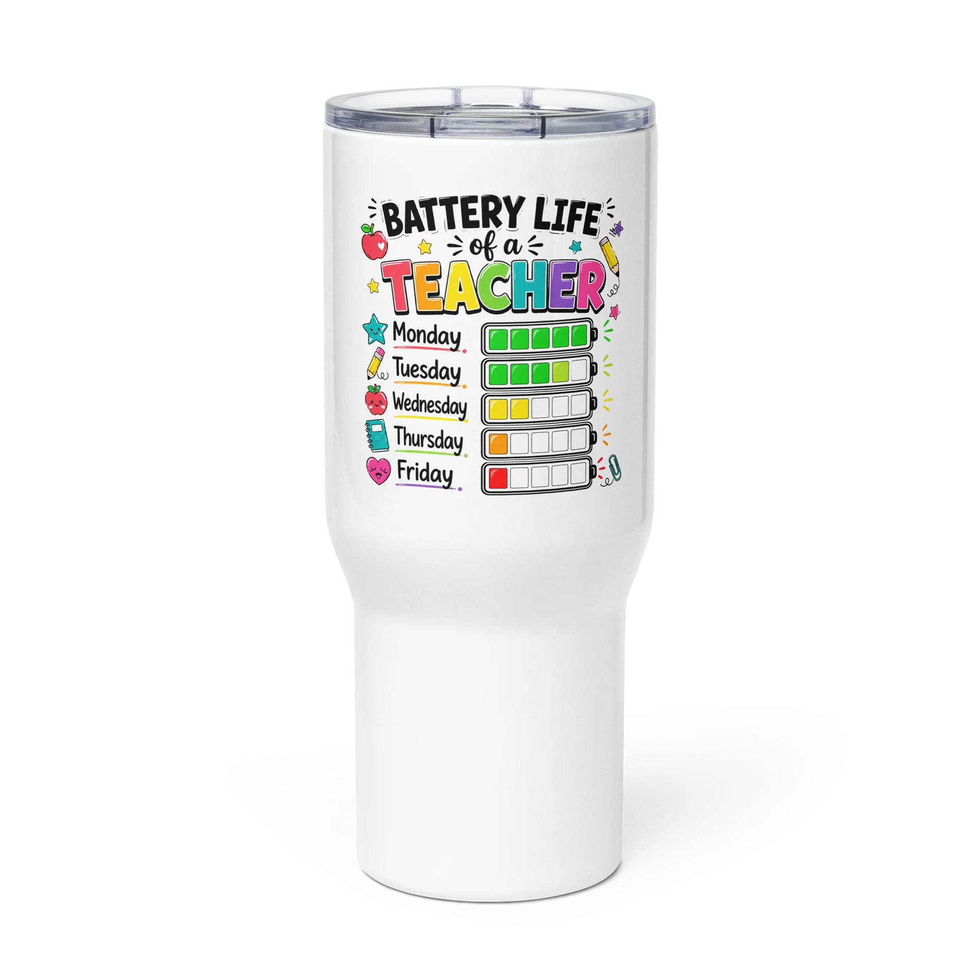 Teacher Tumbler Battery Life Teacher Travel Mug product image (1)