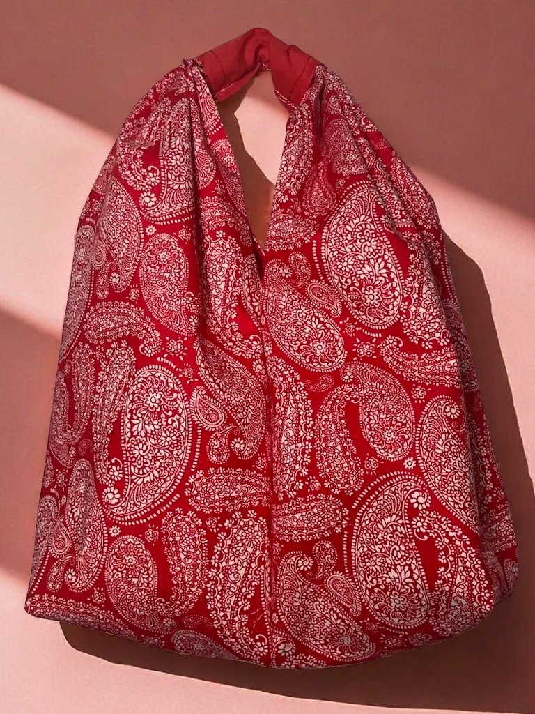 Red Paisley Print - Gran N Go Small Tote product image (1)