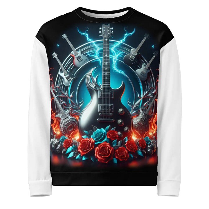 Electric Silver Lightning Guitars - Unisex Sweatshirt #15 product image (1)