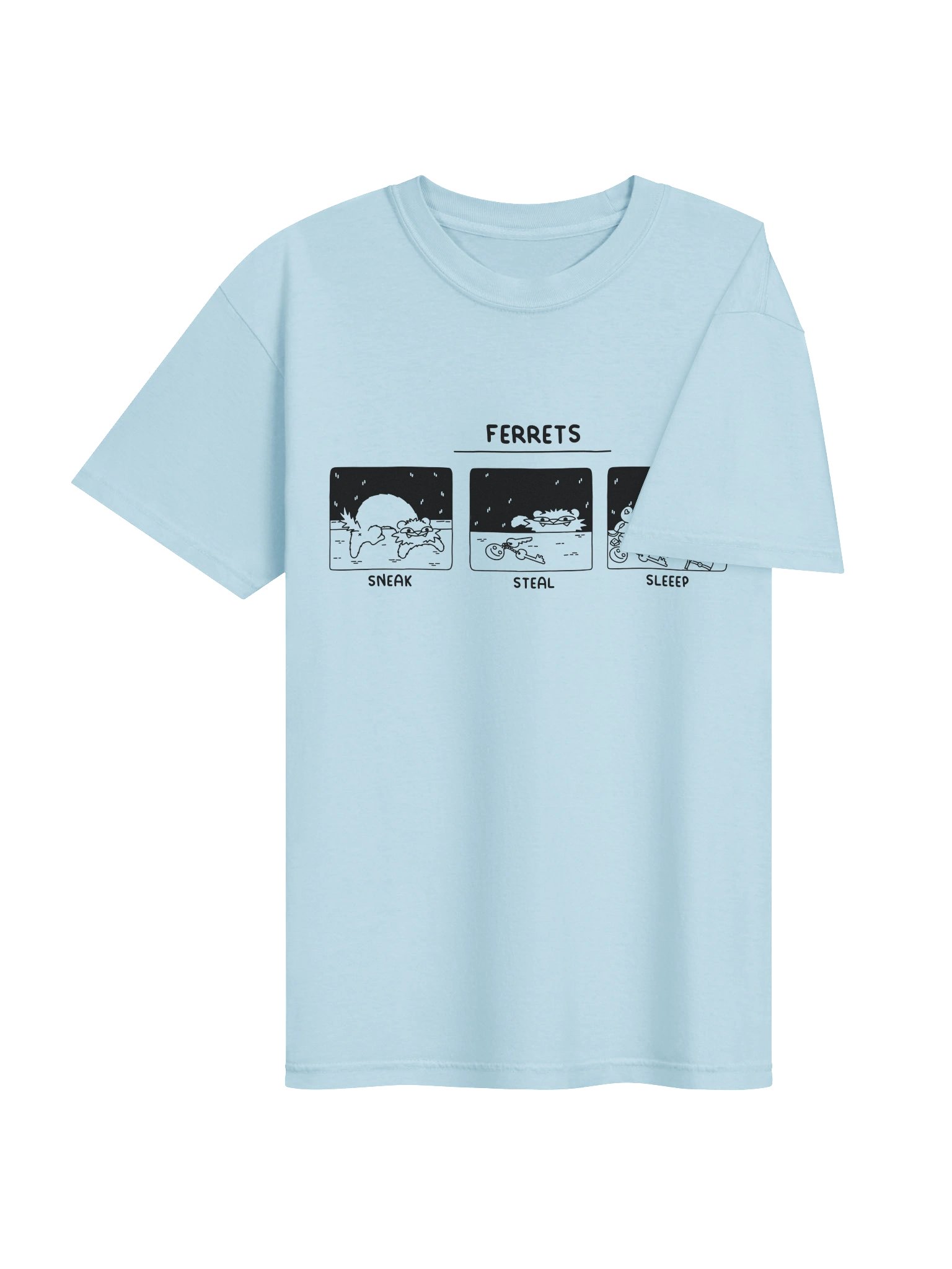 Ferrets | Sneak Steal Sleep | T-Shirt product image (3)