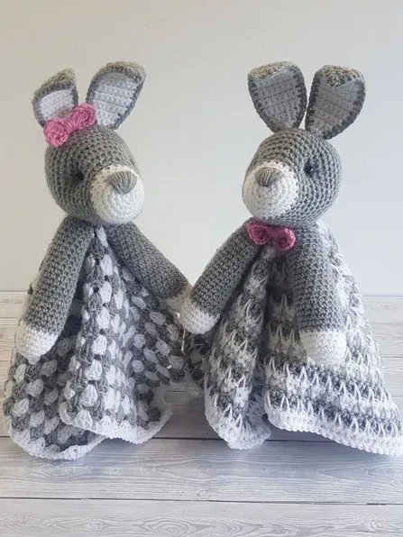 Bunny Lovey Blanket Crochet Patterns - Security Blanket PDF Pattern - Crafting Happiness product image (1)