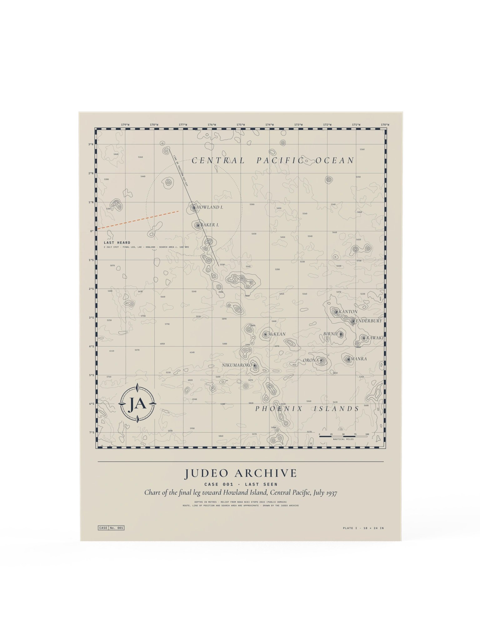 Chart Print, Plate I (Case 001 · 18 × 24 in) product image (1)