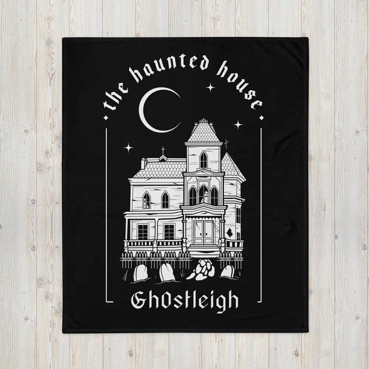 The Haunted House Throw Blanket product image (1)