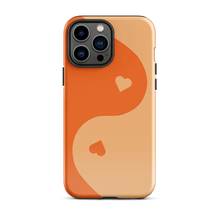 Orange Soda Yin Yang Heart iPhone Case product image (1)