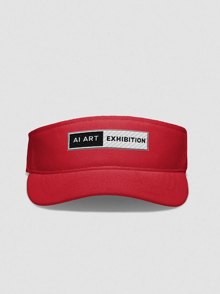 Red "AI ART EXHIBITION" Flexfit Visor product image (2)
