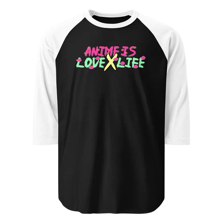 Anime Is Love X Life Baseball Tee product image (1)