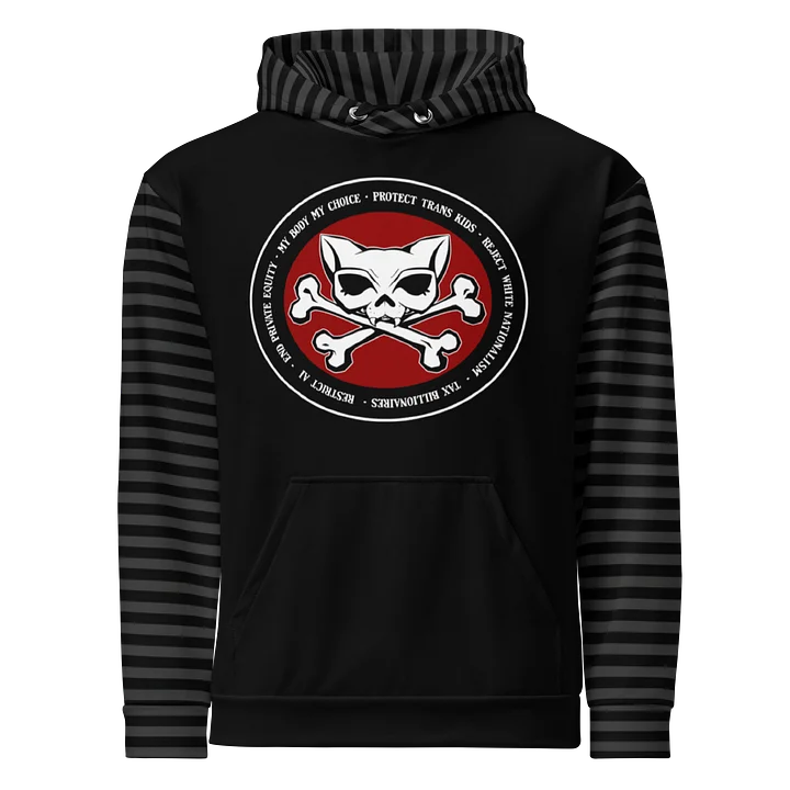 My Politics Kat Skull Striped Hoodie product image (1)