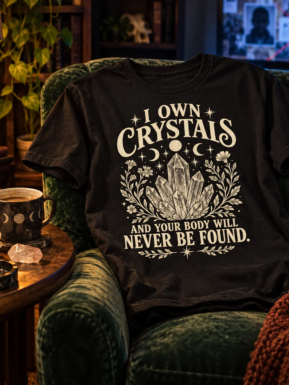 I Own Crystals & Your Body Will Never Be Found Tee product image (1)