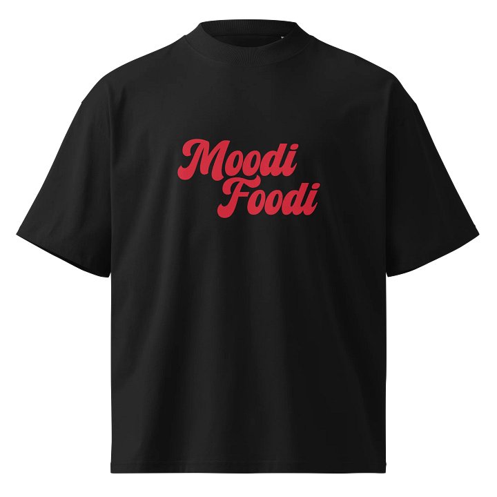 Moodi Foodi Originals – Organic Oversized Tee – Natural Feel - Ketchup product image (1)