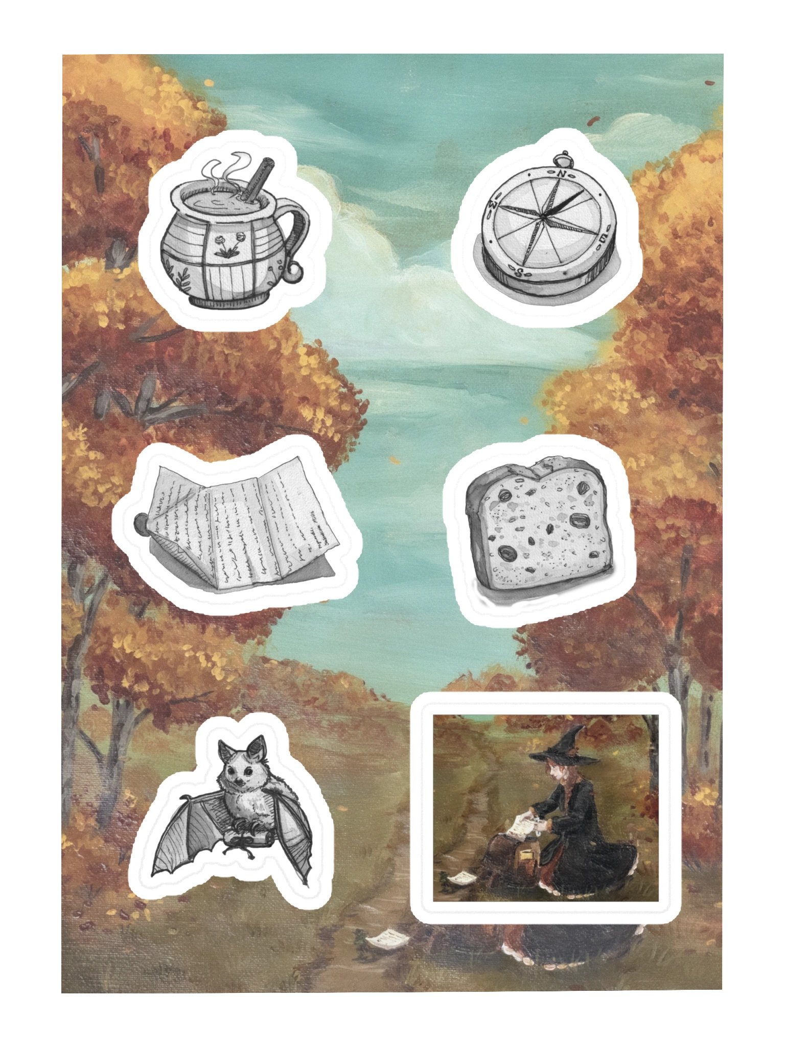 Autumnal Illustrations Sticker Sheet product image (1)