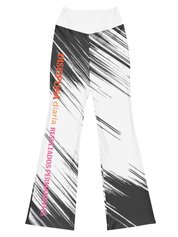 The "Constancia" Flare Leggings Black and White product image (8)