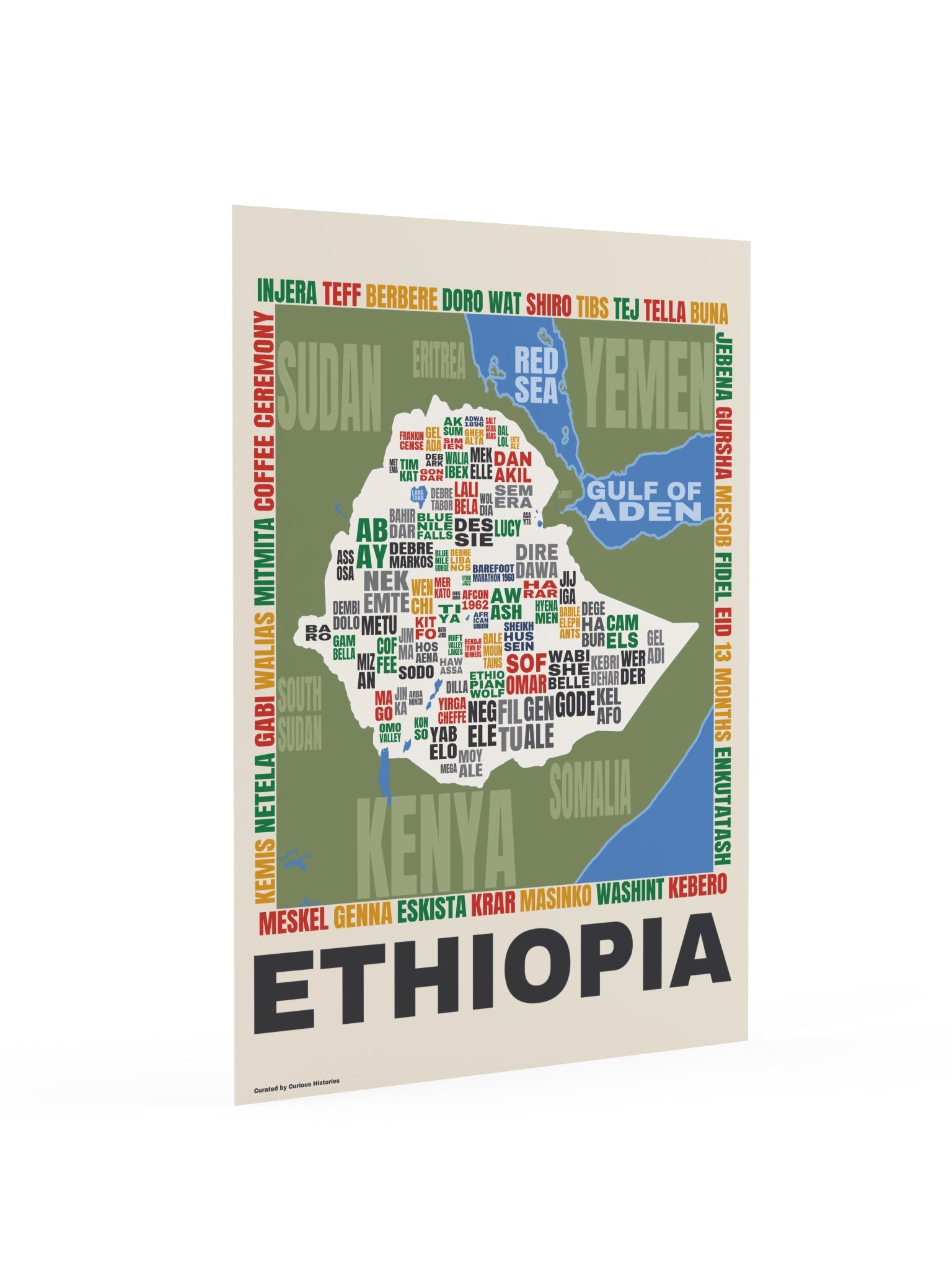 Ethiopia Word Map Print product image (1)