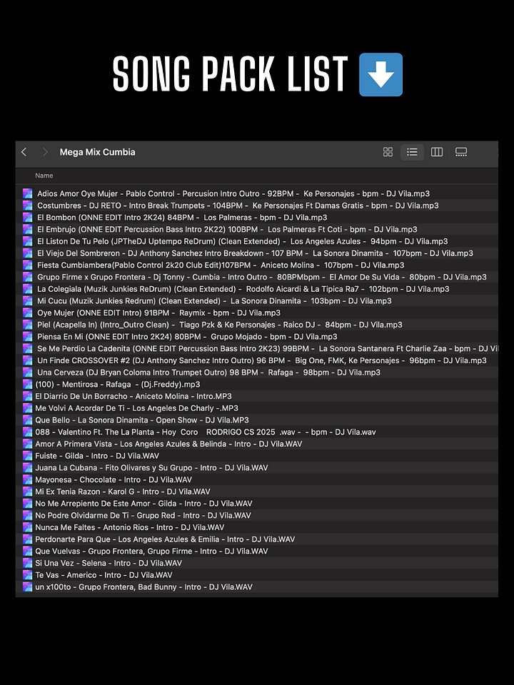 Mega Mix Cumbia – Song Pack product image (2)