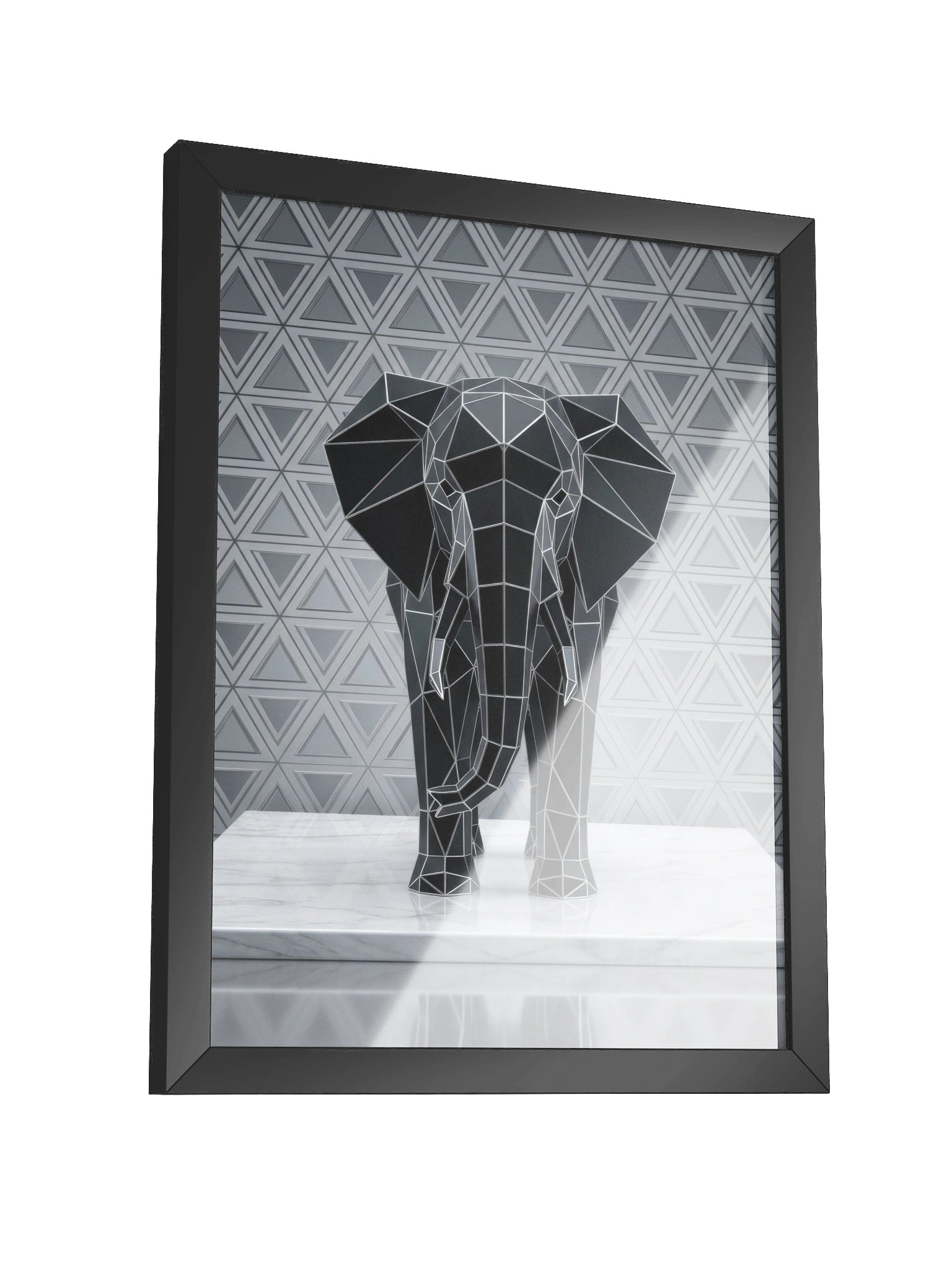 Geometric Elephant Framed Poster - Neo-Deco Luxury Wall Art product image (3)