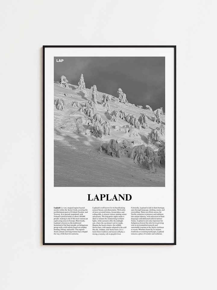 Lapland 02 Newspaper Poster | Framed product image (1)
