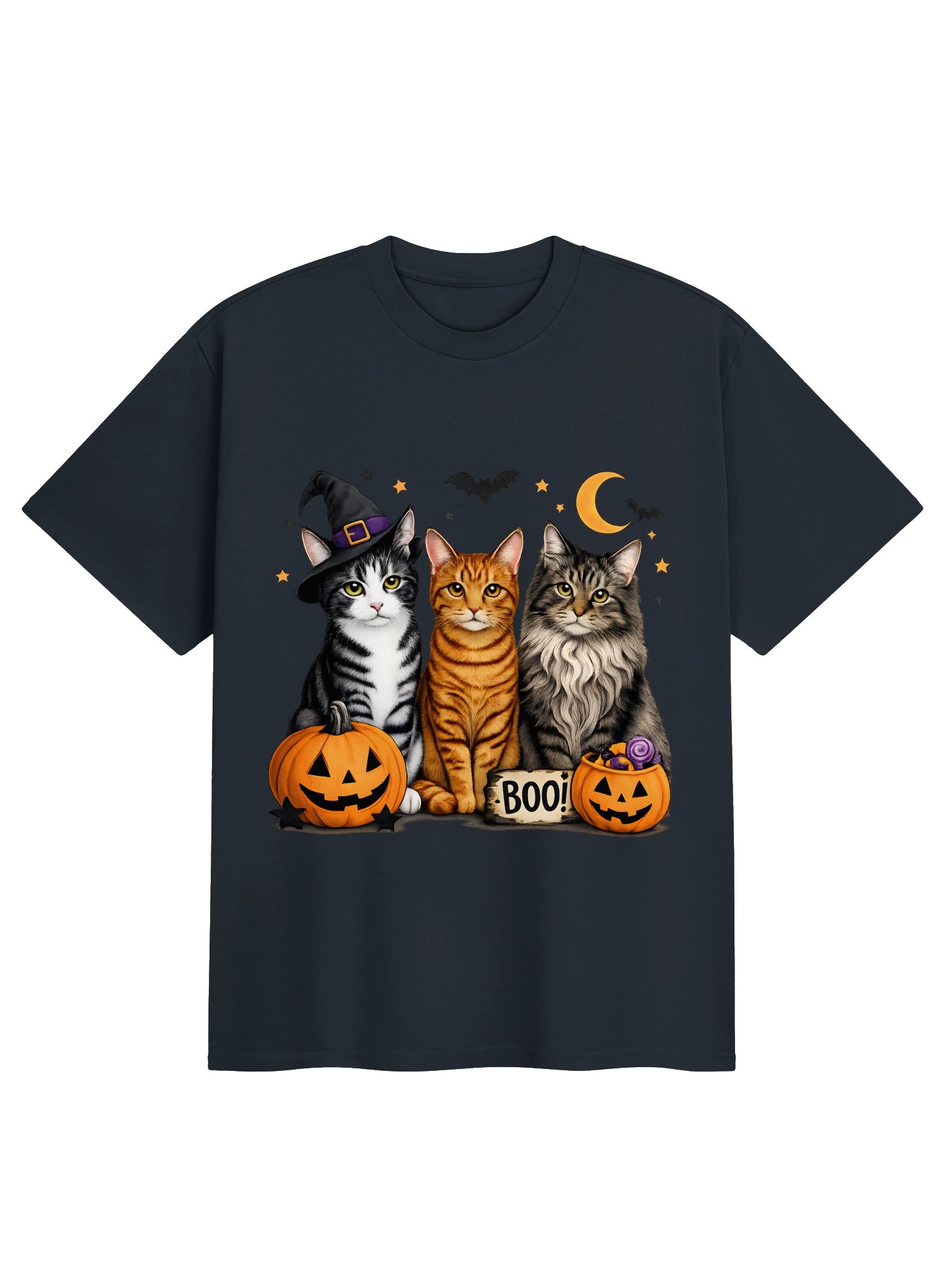 Cute Spooky Cat Trio T-Shirt product image (17)