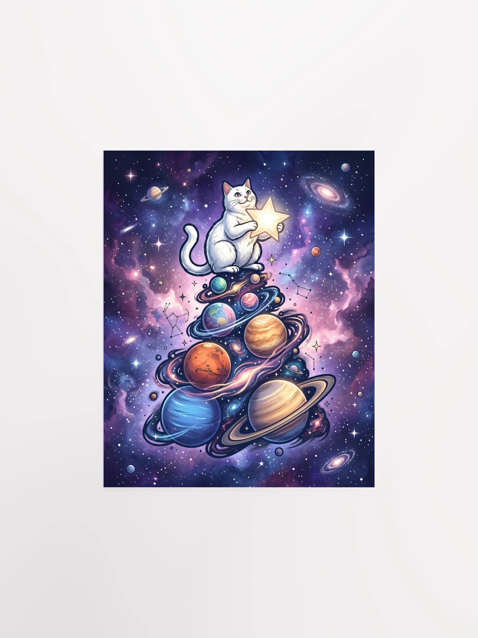 Star Tree Cat Poster product image (25)