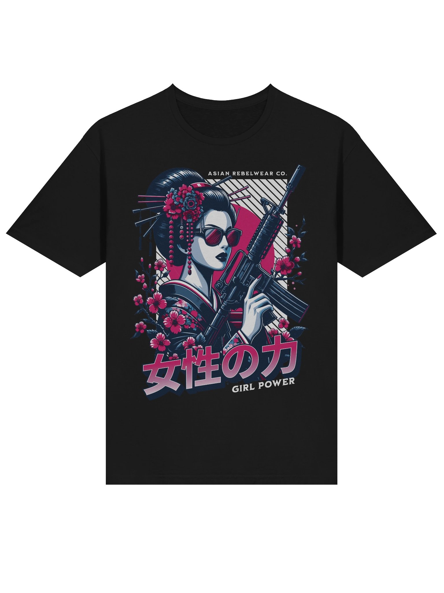 Geisha Girl Power Rifle T-Shirt - Gildan Softstyle product image (2)