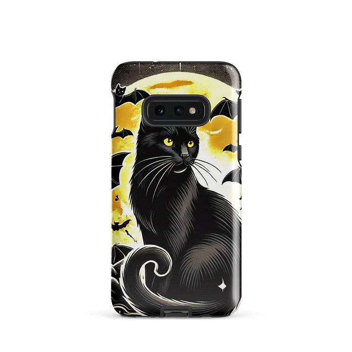Mystic Black Cat Samsung Tough Case - Moonlit Feline Design product image (2)