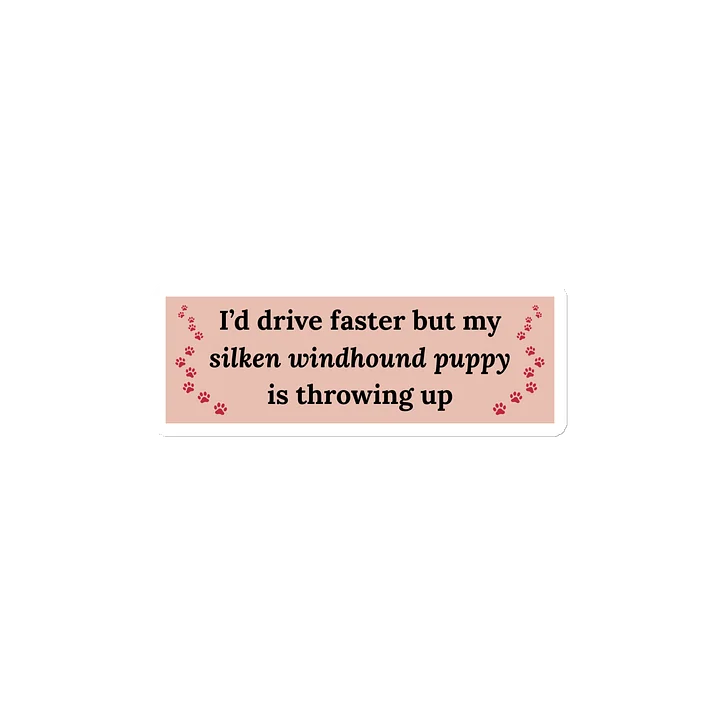 Carsick Puppy Magnet - Pink product image (1)
