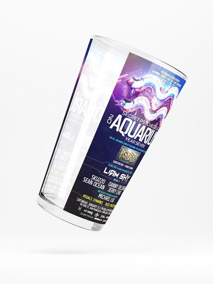 Aquarius 2026 Shaker Pint Glass product image (2)