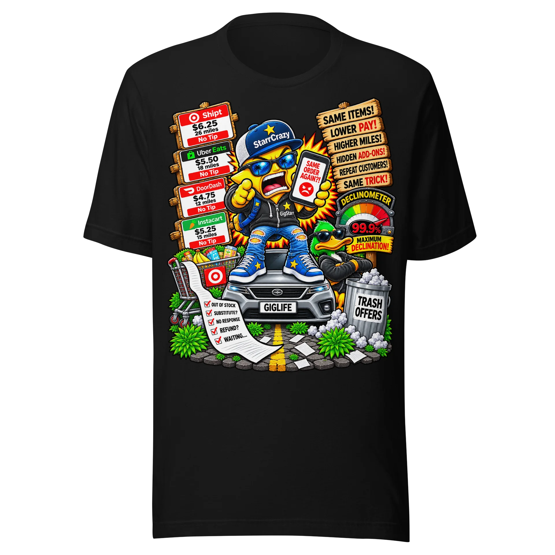 Why Do These Appholes?! – Gig Worker Rant Tee ⭐ product image (1)