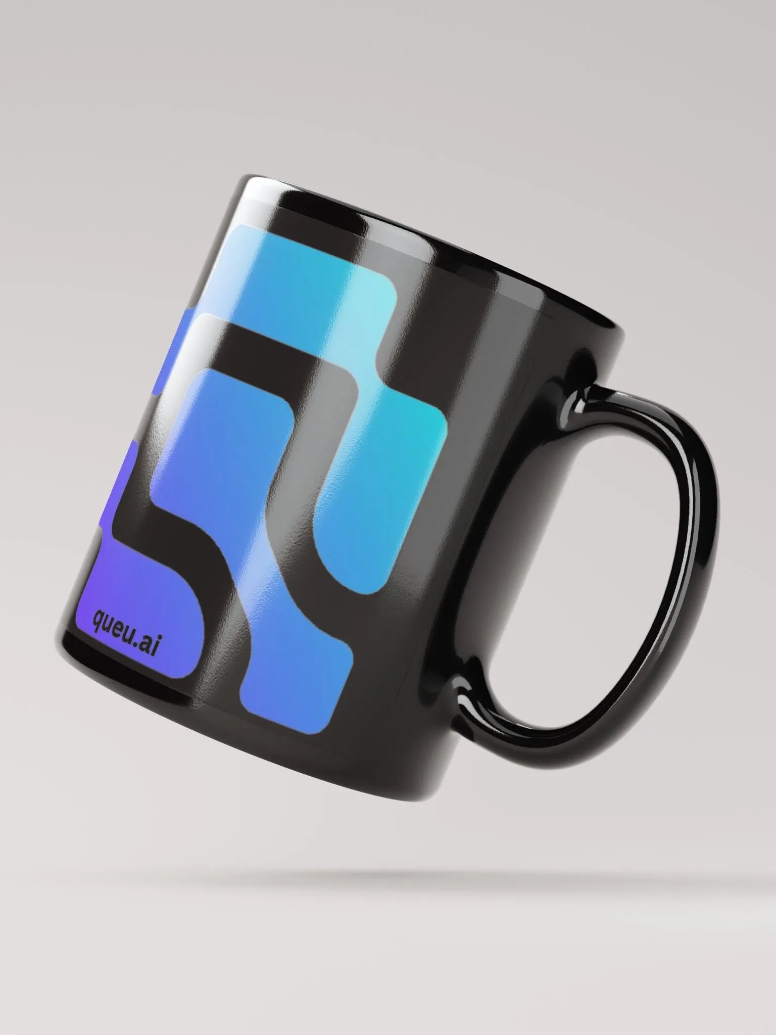 Gold Level Q Black Glossy Mug product image (2)