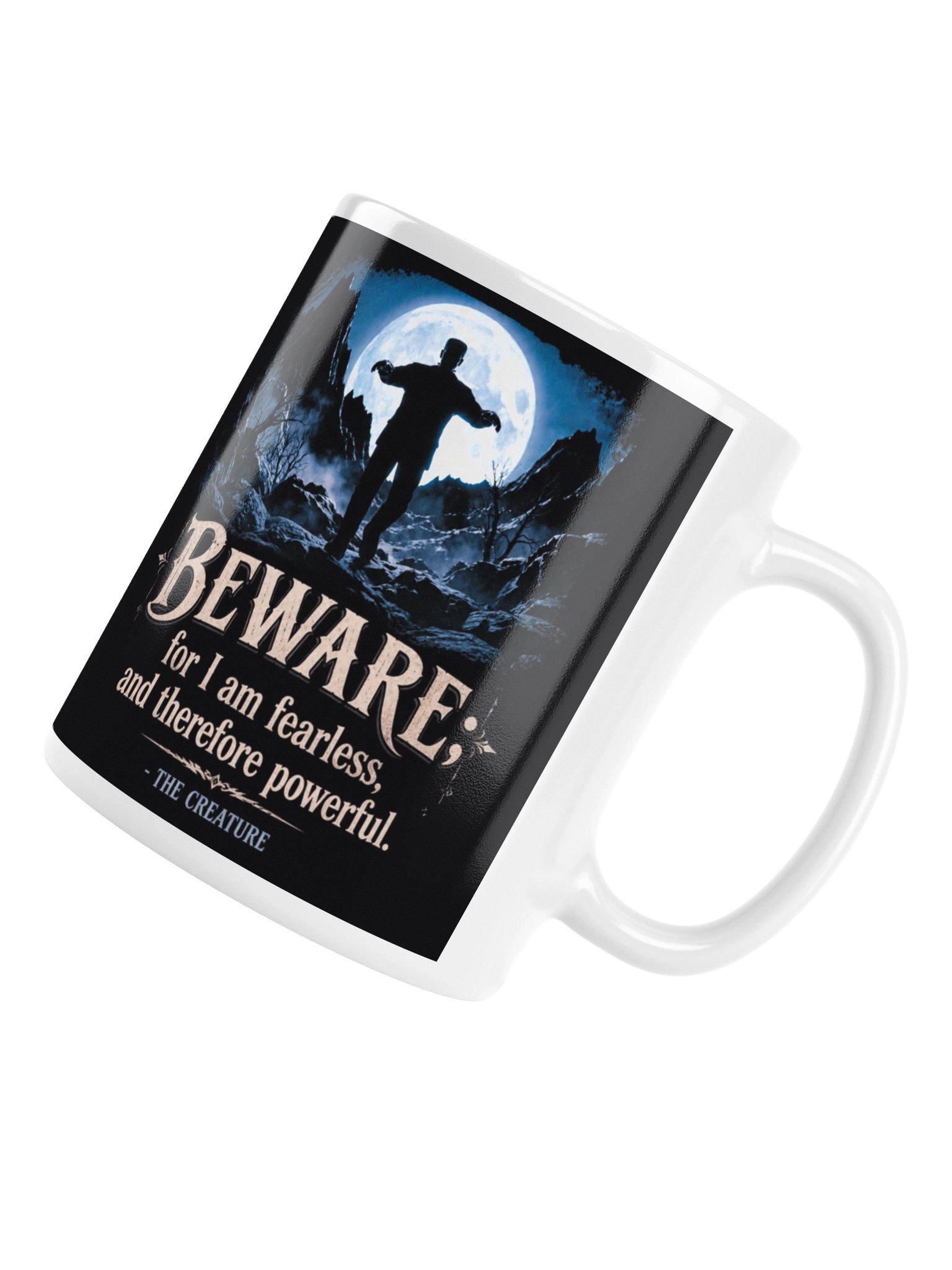 Frankenstein's Creature Fearless Glossy Mug product image (7)