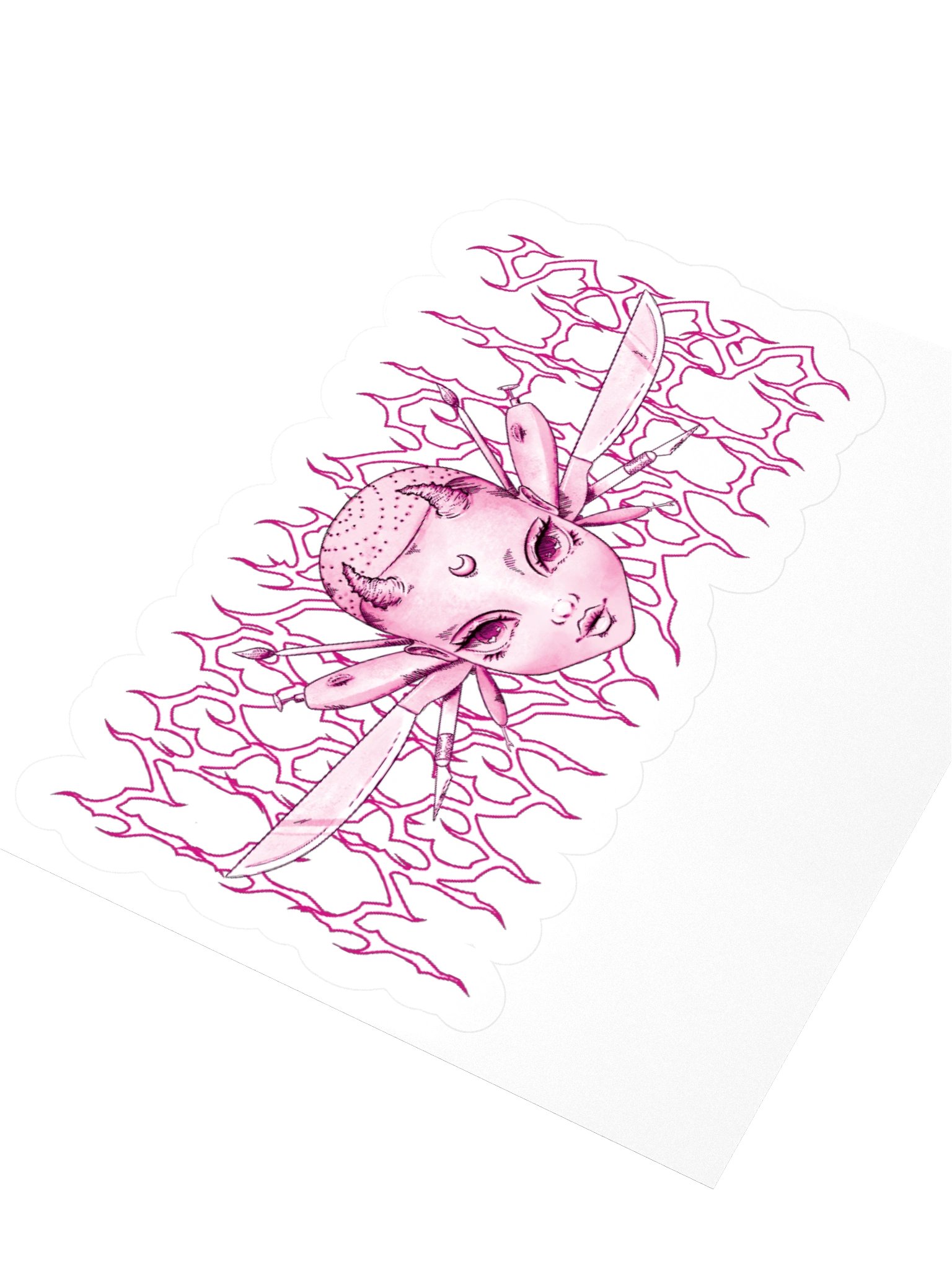 'moonsdolls metal (doll) head' sticker product image (9)