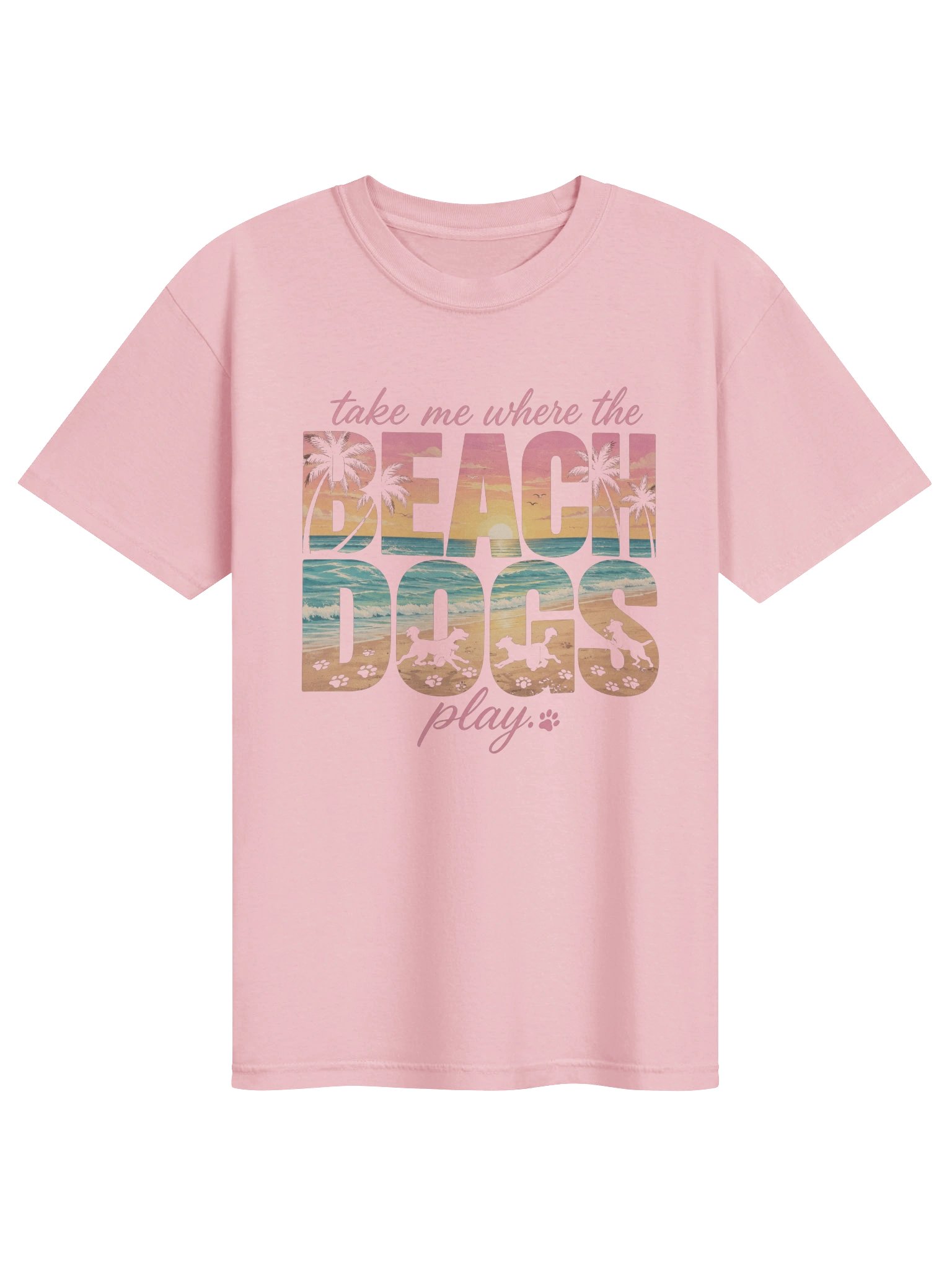 Take Me Where The Beach Dogs Play™ Coastal Dog Lover T-Shirt product image (2)