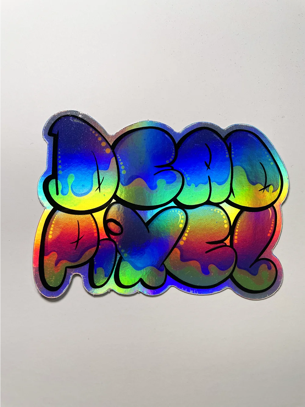 4” deadpixel Bubble letters Holographic Sticker product image (2)