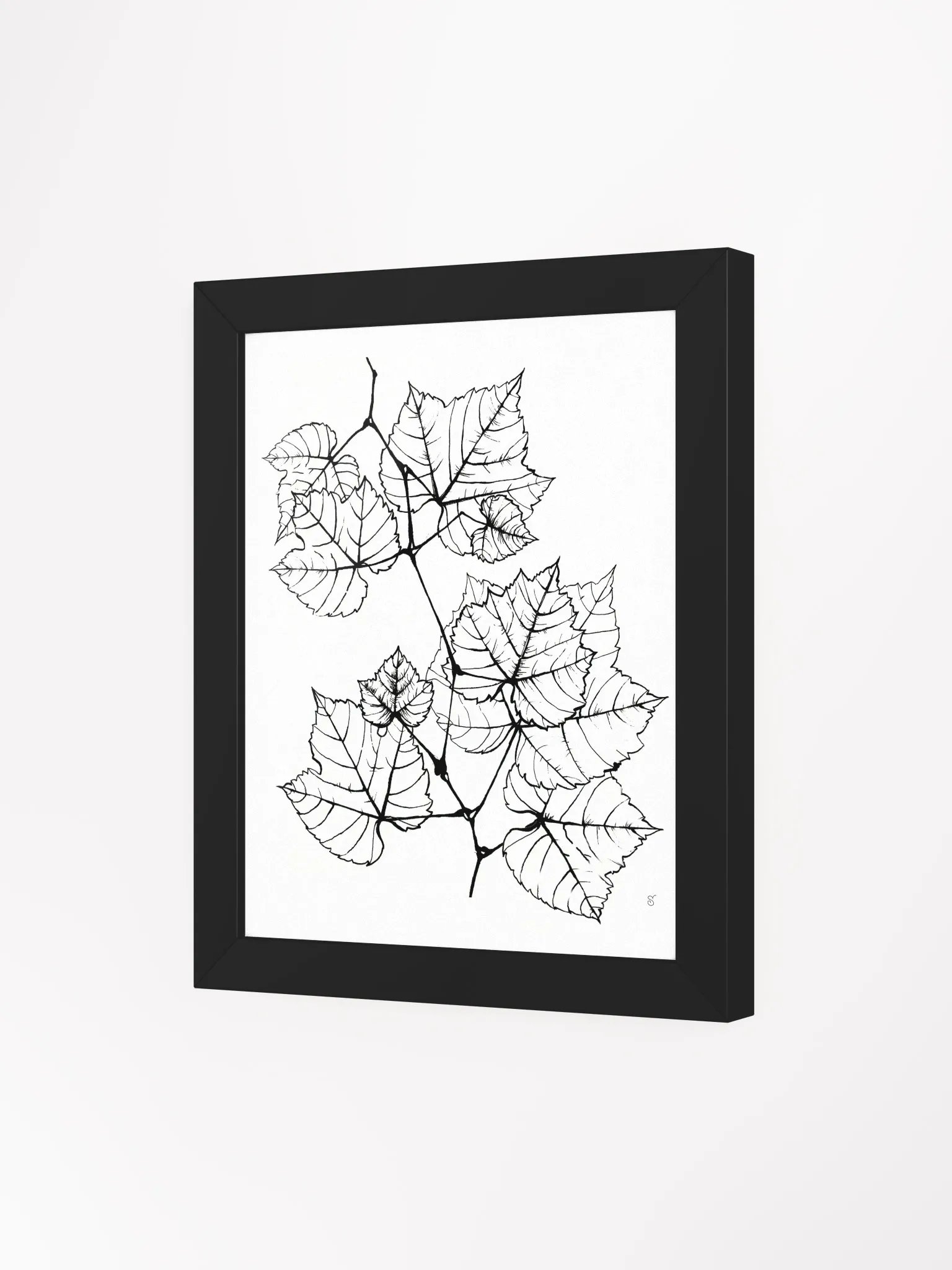Botanical Bliss Framed Poster - Grape Leaves Elegant product image (7)