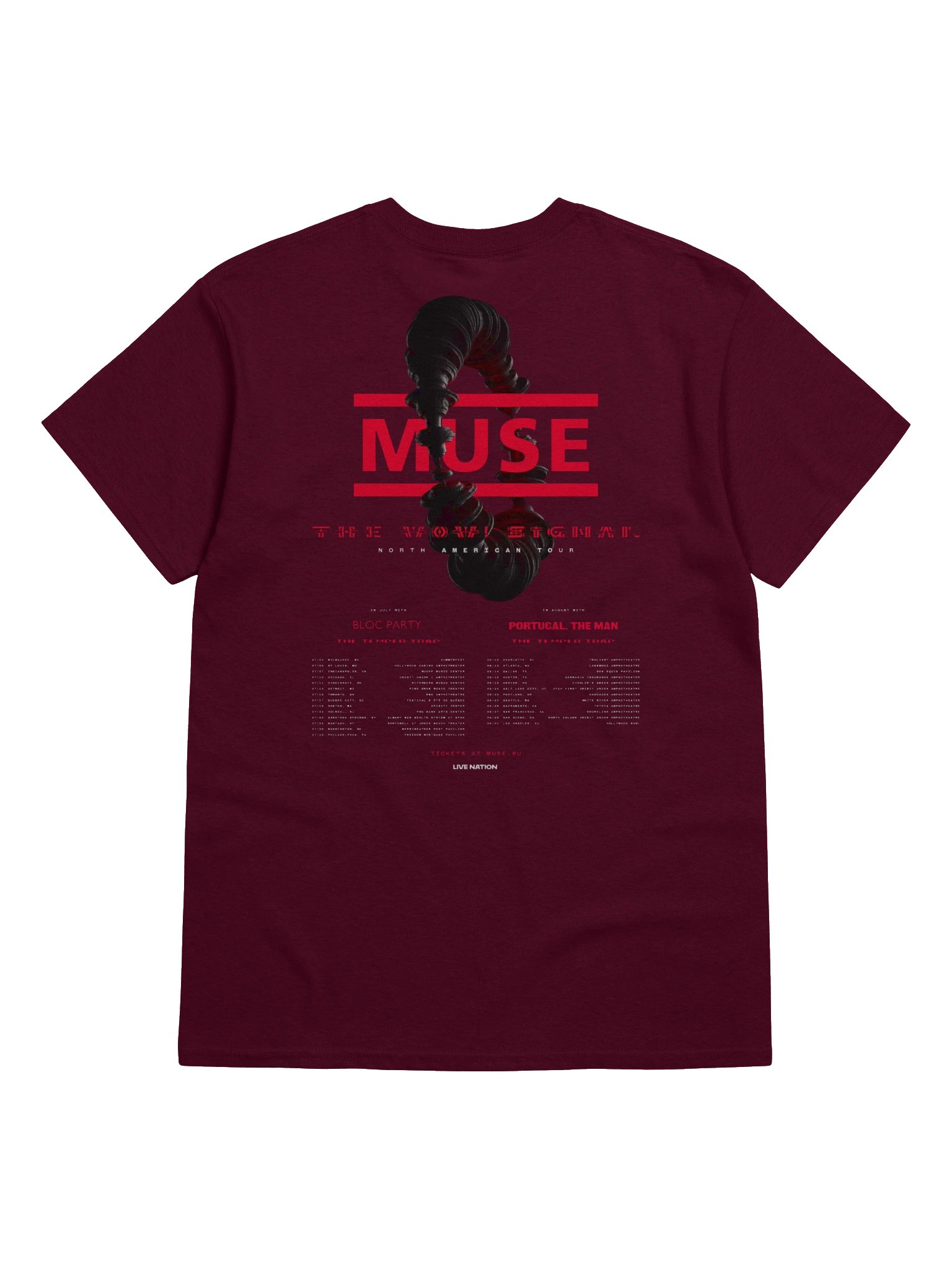 Muse The WOW Signal North American Tour 2026 Tshirt product image (2)