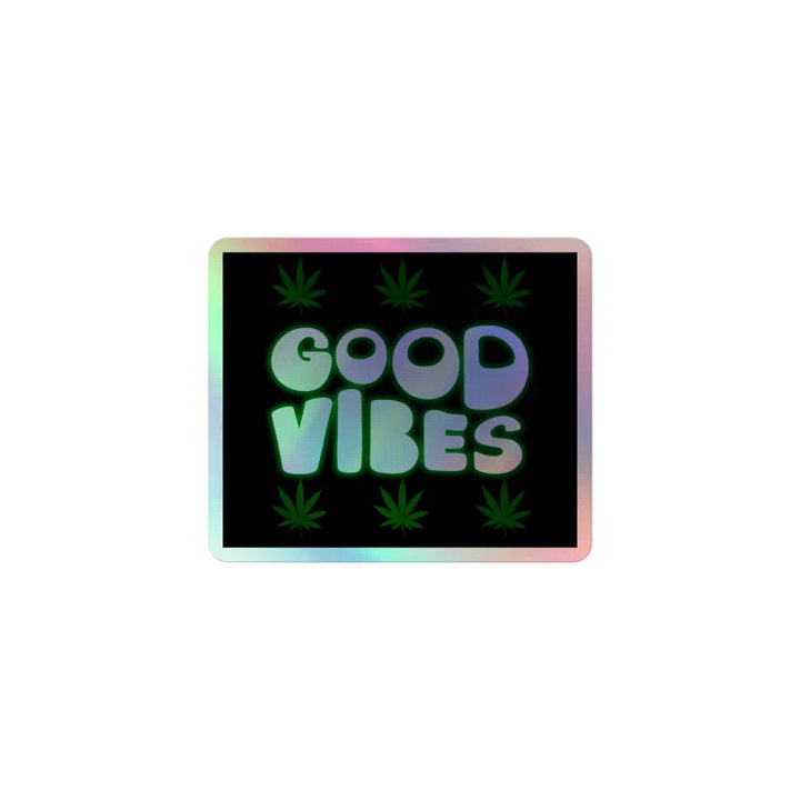 Chill Cannabis Vibes Holographic Sticker Sheet product image (1)